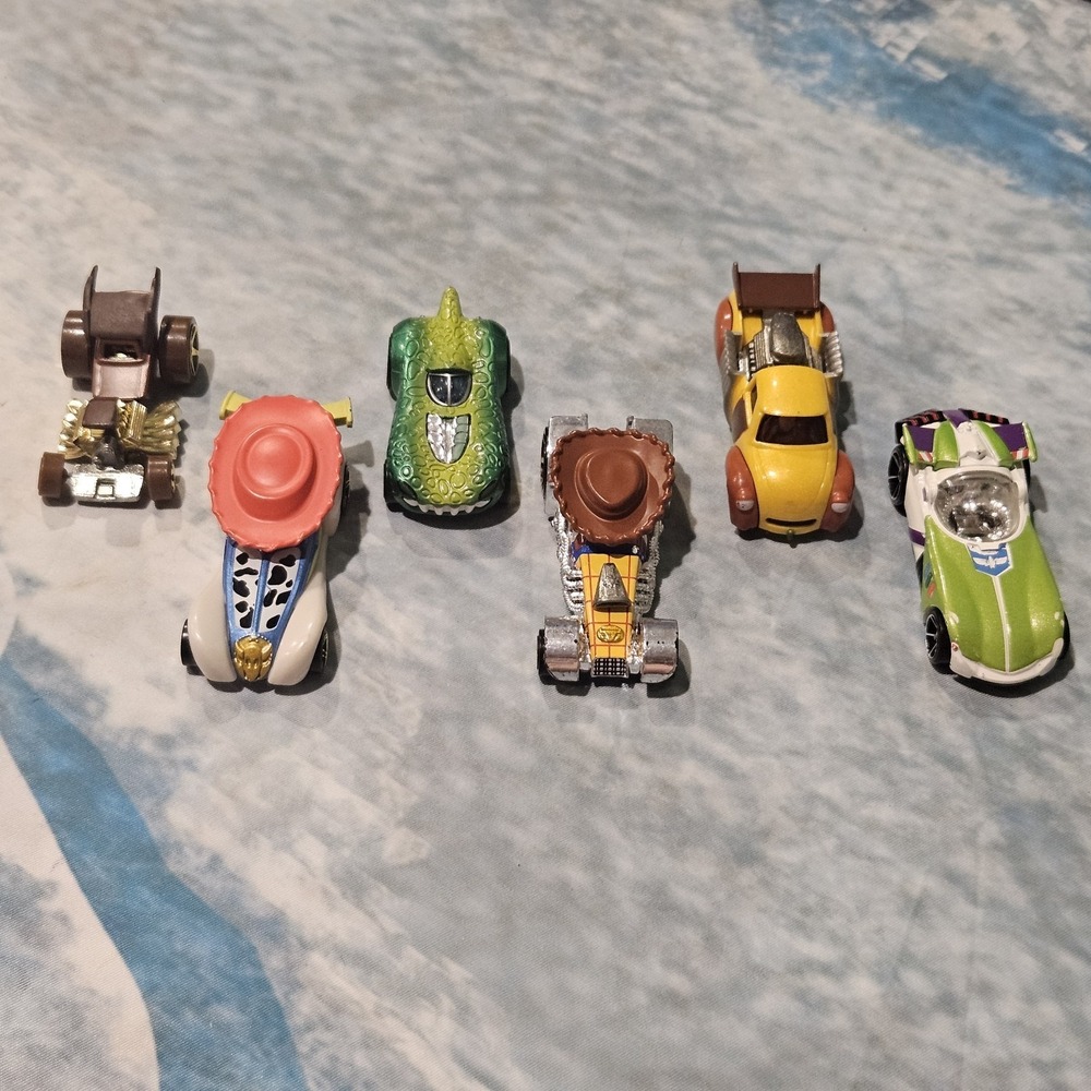 Toy Story Diecast Cars Lot of 6 Buzz Woody Jessie Rex Slinky Bullseye Disney